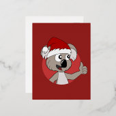 クリスマスコアラ漫画 箔シーズンポストカード (正面/裏面)