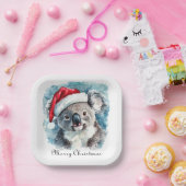 クリスマスコアラ、カスタマイズ可能 ペーパープレート (パーティー)