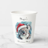 クリスマスコアラ、カスタマイズ可能 紙コップ (正面)