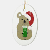 クリスマスコアラ セラミックオーナメント (左)
