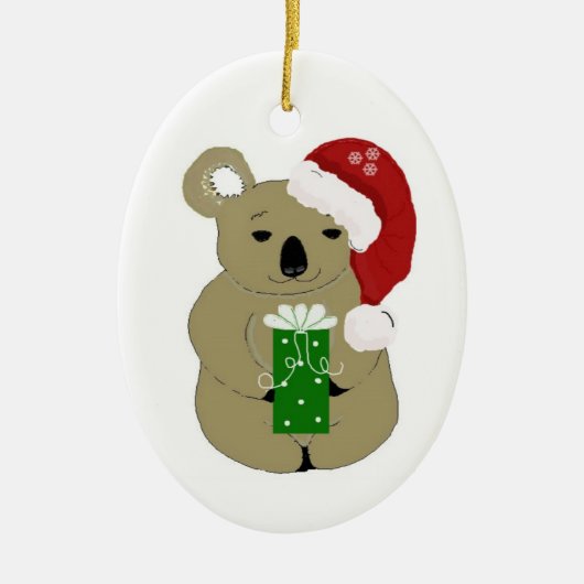 クリスマスコアラ セラミックオーナメント (正面)