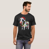 クリスマスコウサギのサンタ クリスマスイルミネーション コウサギのXmas Tシャツ (正面フル)