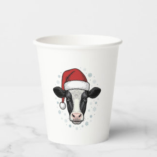 クリスマスコウサンタ帽子ヴィンテージ牧場ホリデーTシャツ 紙コップ