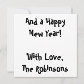 クリスマスコウボル(牛)サンタ帽子 クリスマスカード (裏面)