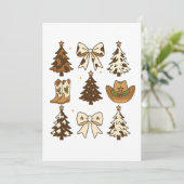 クリスマスコウボーイブーツ ウェスタンサンタ Xmas 招待状 (スタンド正面)