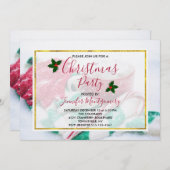 クリスマスコカキャンディーケーンスカーフ&ミッツパーティー 招待状 (正面/裏面)