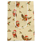 クリスマスコカブルラウォーターカラー抱き枕 ミディアムペーパーバッグ (裏面)