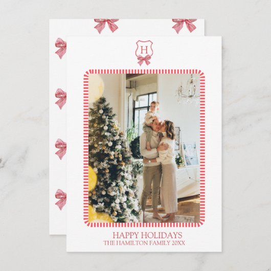 クリスマスコケットクレスト写真グランドミレニアル シーズンカード (正面/裏面)