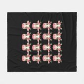 クリスマスコケットハイランドカウウェスタンクリスマス フリースブランケット (正面(横))