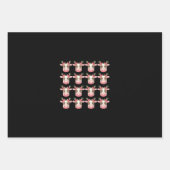 クリスマスコケットハイランドカウウェスタンクリスマス ラッピングペーパーシート (正面)