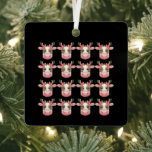 クリスマスコケットハイランドカウ ウェスタン Xmas メタルオーナメント<br><div class="desc">クリスマスコケットハイランドカウ ウェスタン Xmas エステティック</div>