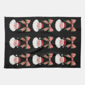 クリスマスコケットボウサンタヴィンテージクリスマスレトロ キッチンタオル (横)