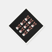 クリスマスコケットボウサンタヴィンテージクリスマスレトロ スタンダードカクテルナプキン (角)