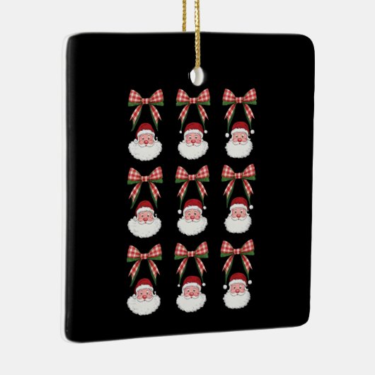 クリスマスコケットボウサンタヴィンテージクリスマスレトロ セラミックオーナメント (右)
