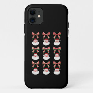 クリスマスコケットリボンサンタヴィンテージXmasレトロ iPhone 11 ケース