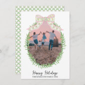 クリスマスコケットリースフォトグランミレニアル シーズンカード (正面/裏面)