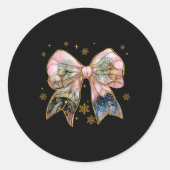 クリスマスコケット弓イエスキリスト教のバイブル聖句ナティ ラウンドシール (正面)