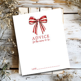 クリスマスコケット弓ベビーシャワーアドバイスシート