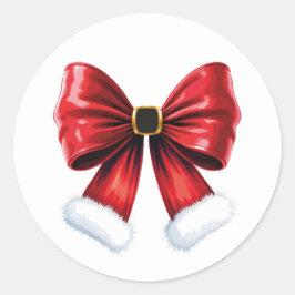 クリスマスコケット弓 ラウンドシール