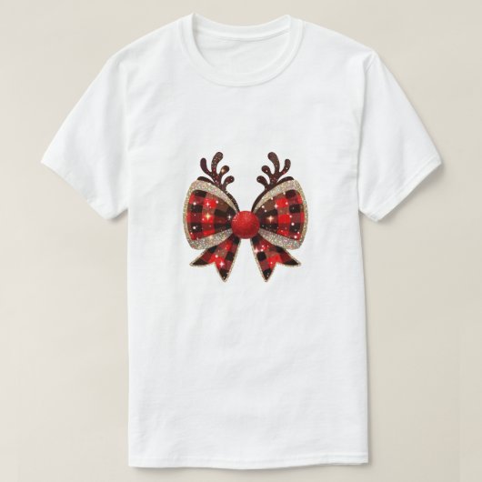 クリスマスコケット弓 Tシャツ (デザイン正面)