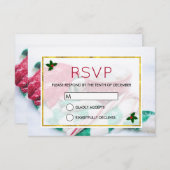 クリスマスココアキャンディケーンのマフラーと手袋の出欠確認 招待状 (正面/裏面)