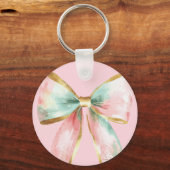 クリスマスココア金ゴールド赤面ピンクミントウォームウィッシュ キーホルダー (裏面)