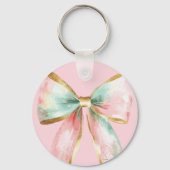 クリスマスココア金ゴールド赤面ピンクミントウォームウィッシュ キーホルダー (裏面)