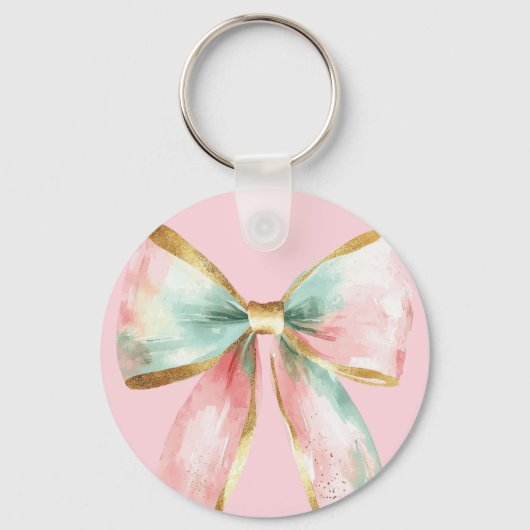 クリスマスココア金ゴールド赤面ピンクミントウォームウィッシュ キーホルダー (裏面)