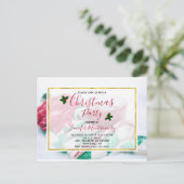 クリスマスココア |キャンディーケーン |パーティー招待状 ポストカード (スタンド正面)