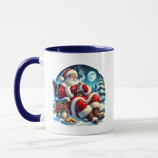 クリスマスココア サンタ  festive マグカップ (左)
