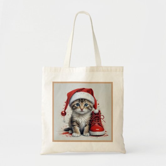 クリスマスコスチュームの可愛い猫たち - ホリデーな雰囲気 トートバッグ (正面)