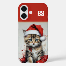 クリスマスコスチュームの可愛い猫たち - ホリデーな雰囲気 iPhone 16ケース