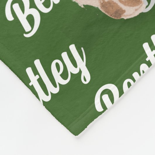 クリスマスコッカースパニエル犬サンタドッグの名前 フリースブランケット (角)