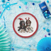 クリスマスコッカースパニエル犬ドッグ ペーパープレート (パーティー)