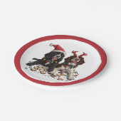 クリスマスコッカースパニエル犬ドッグ ペーパープレート (アングル)