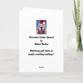 クリスマスコッカースパニエル犬 シーズンカード (裏面)