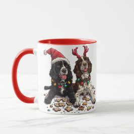 クリスマスコッカースパニエル犬 マグカップ