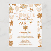 クリスマスコッキーのデコレーション ホリデーパーティー ポストカード (正面)