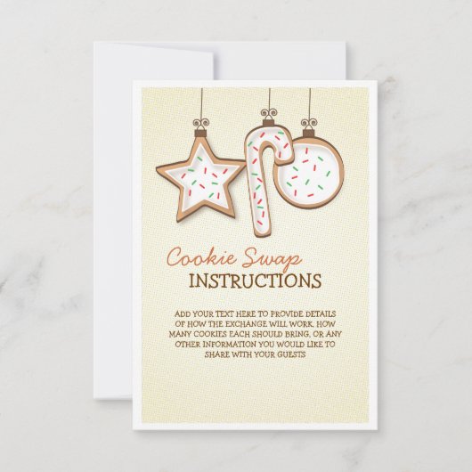 クリスマスコッキーの交換用説明カード (正面)