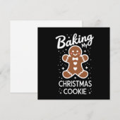 クリスマスコッキーを焼く マタニティ 妊娠 シーズンカード (正面/裏面)