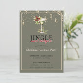 クリスマスコックテイルパーティーの招待 招待状 (スタンド正面)