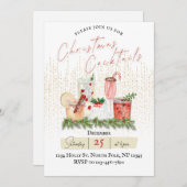 クリスマスコックテールパーティの招待状 招待状 (正面/裏面)