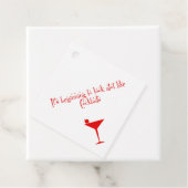 クリスマスコックテールレトロ50sスタイル紙ナプキンス フェイバータグ (インサイチュ)