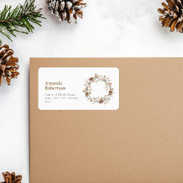 クリスマスコットンリース住所 シール