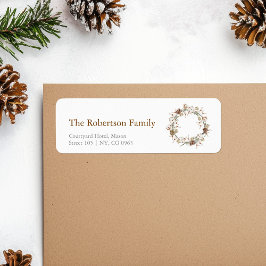 クリスマスコットンリース住所 シール