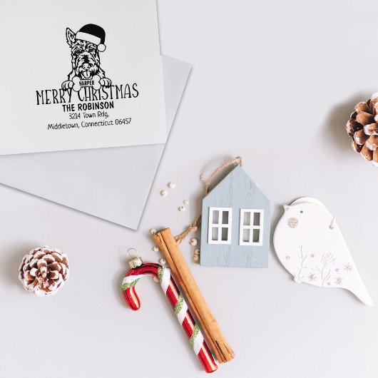 クリスマスコティッシュテリアドッグ差出人住所 ラバースタンプ