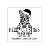 クリスマスコティッシュテリアドッグ差出人住所 ラバースタンプ (インプリント)