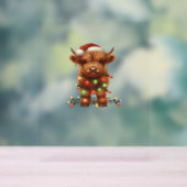 クリスマスコティッシュハイランドクラシックカウシャツTシャツ アクリルサイン (ニュートラル)