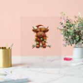 クリスマスコティッシュハイランドクラシックカウシャツTシャツ アクリルサイン (ウェディング)