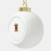 クリスマスコティッシュハイランドクラシックカウシャツTシャツ セラミックボールオーナメント (右)